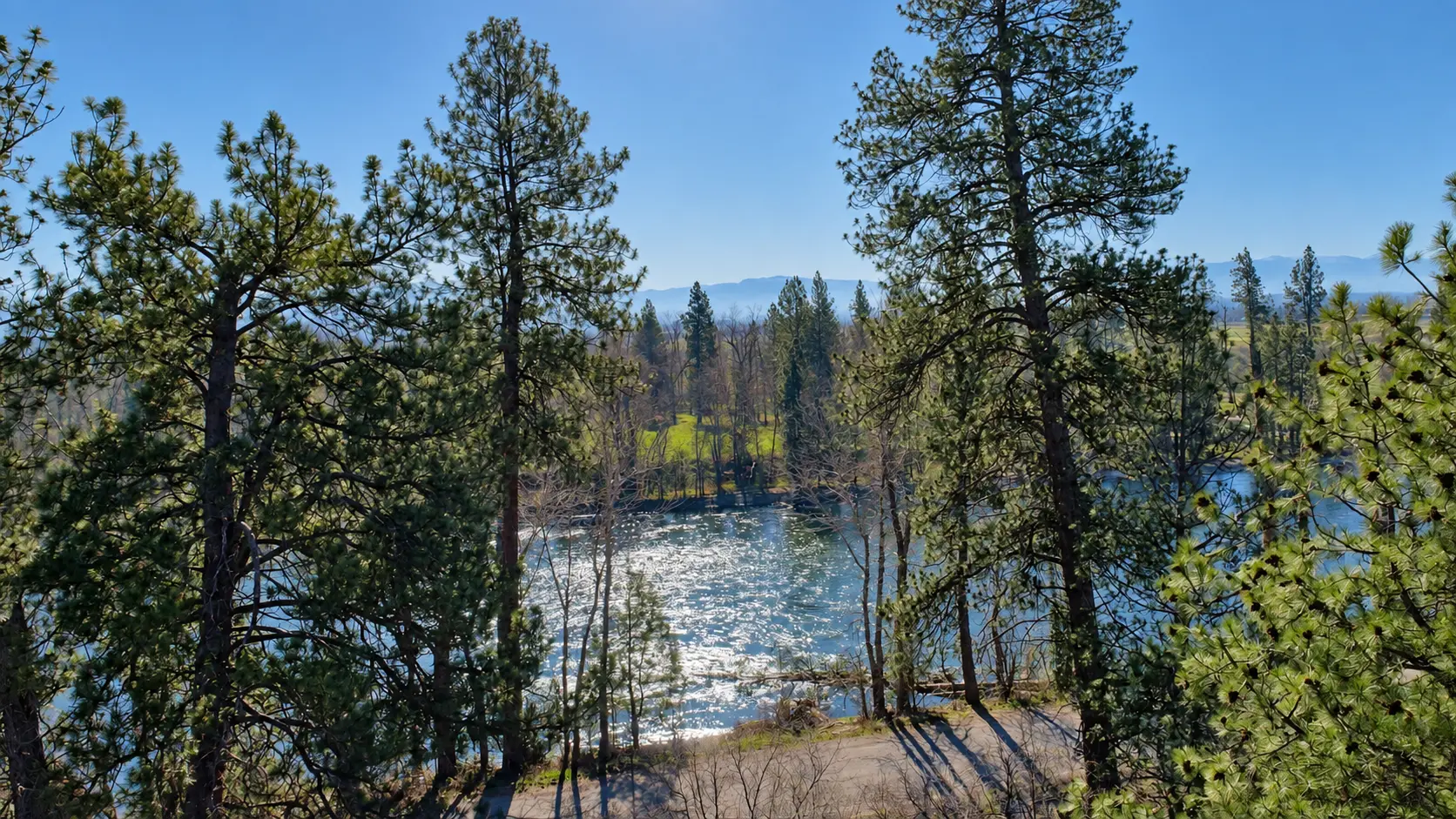 The Bitterroot River running past Peaceful River